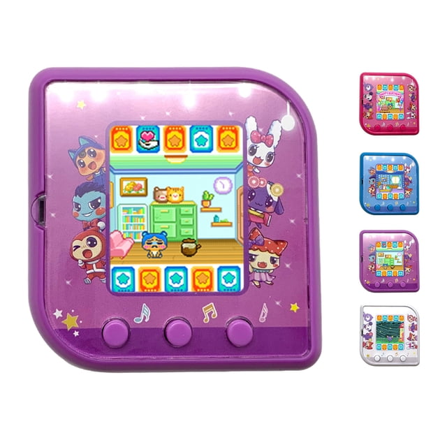 Square Cartoon Pet Game Machine Virtual Electronic Handheld Pet Game Machine Color Display Screen Kids