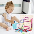 thumbnail image 1 of Rompecabezas de tablas de uñas Geoboard de madera Montessori juguetes no tóxicos mejorar el pensamiento lógico para niños niñas, 1 of 9
