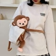 thumbnail image 3 of Lovely Monkey Plush Shoulder Bag Cartoon Children Stuffed Animal Messenger Bag Gift, 3 of 10