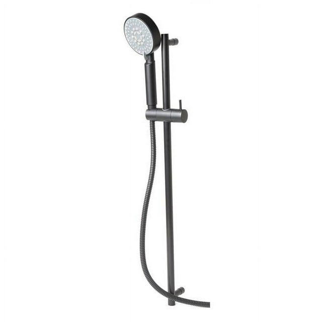 ALFI AB7938-BM Round Sliding Rail Hand Shower Set, Black Matte