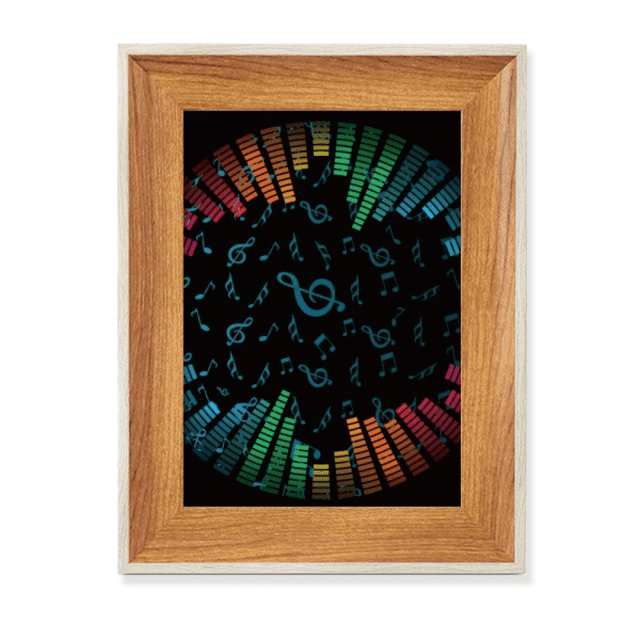 Rabow Rotatg Music Notes Black Desktop Wooden Photo Frame Display Picture Art Painting Multiple Sets