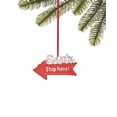 thumbnail image 1 of Holiday Lane Christmas Cheer Santa S'Arrêter Ici avec Ornement de Flèche Rouge, 1 of 1