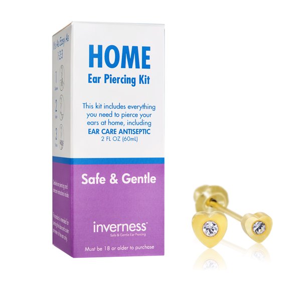 Inverness Home Ear Piercing Kit with 24k GoldPlated Stainless Steel
