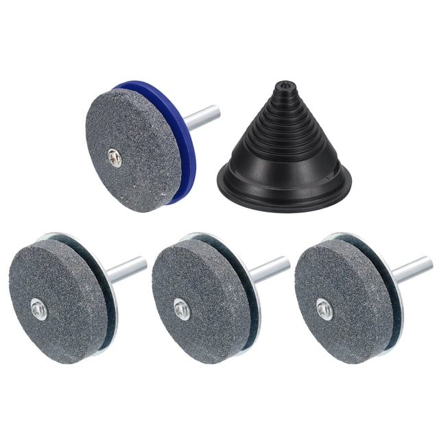 Afilador de cuchillas para cortacésped Unique Bargains 4uds Corindón con Cuchilla Equilibrador para Taladro