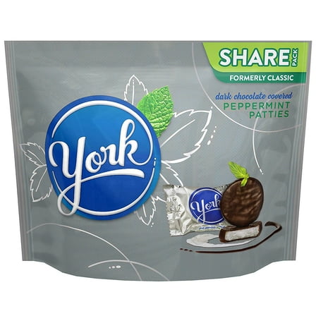 YORK Dark Chocolate Peppermint Patties Candy, Miniatures, 10.1 Ounces