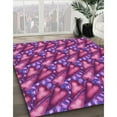 thumbnail image 3 of Ahgly Company Machine Washable Indoor Rectangle Transitional Medium Violet Red Pink Area Rugs, 2' x 3', 3 of 7