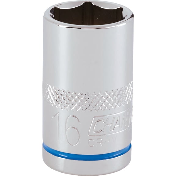 Channellock 1/2" Drive 16 mm 6-Point Shallow Metric Socket