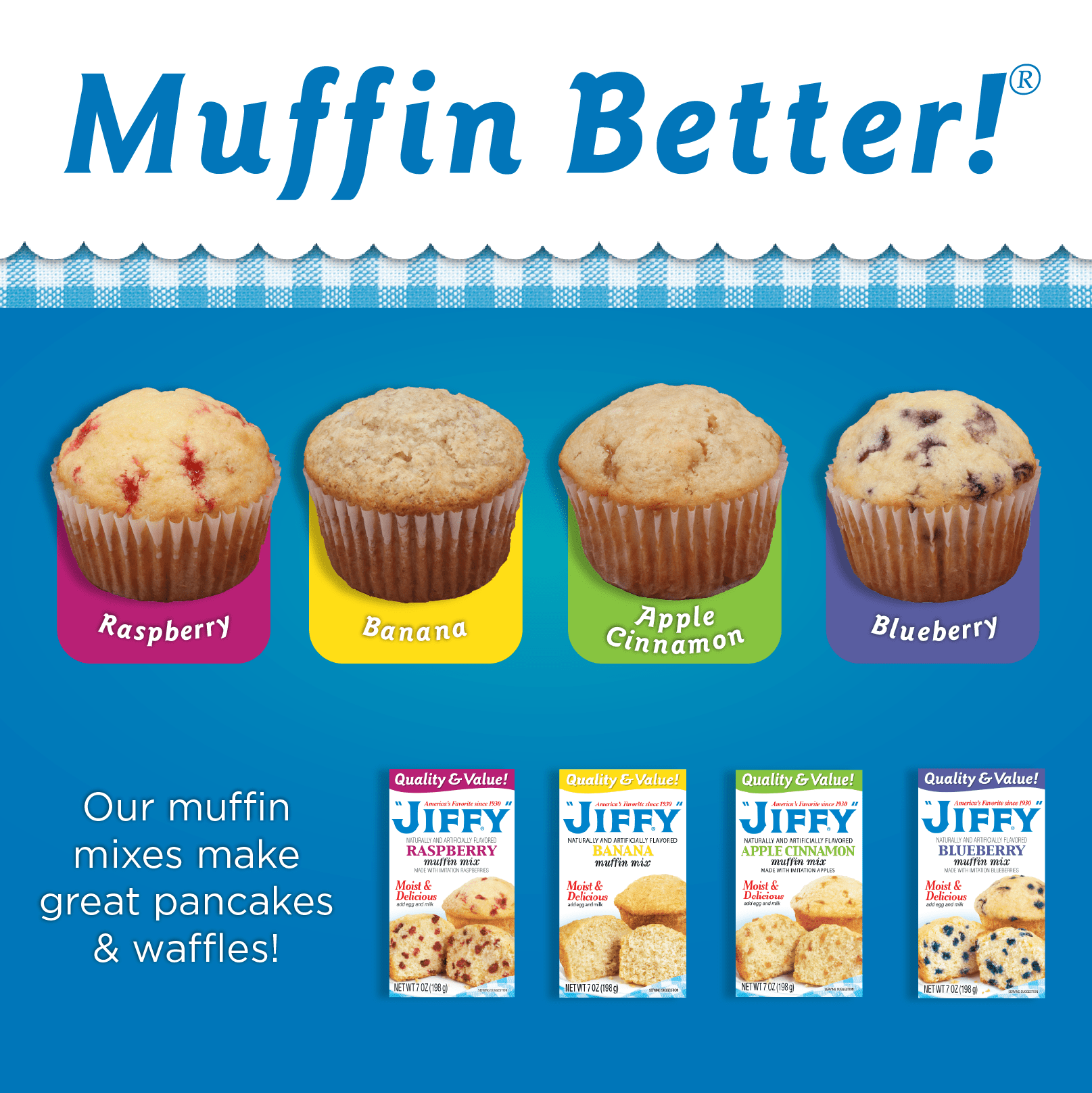 (2 pack) "JIFFY" Raspberry Muffin Mix, 7 oz Box
