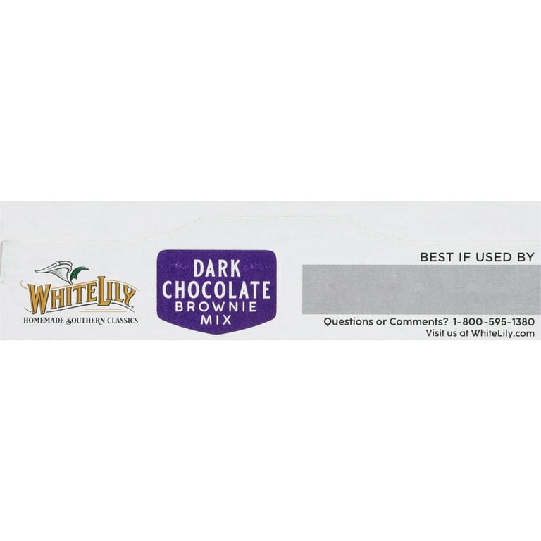 White Lily Dark Chocolate Brownie Mix, 18 oz Box