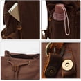 thumbnail image 2 of High Capacity Canvas Vintage Backpack - for Camping Hiking Travel 12-15" Laptop Rucksack School Backpack, 2 of 8