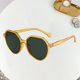 thumbnail image 4 of Retro Redondo de sol Protección Unisex Playa Verde anaranjado Hugo Gafas de sol retro, 4 of 9