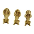 thumbnail image 2 of Estatua de león de resina de 3 piezas, estatua decorativa de animal para dormitorio, armario, escritorio Oro, 2 of 7