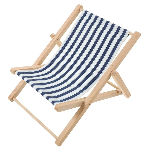 KAKOWELY Artificial Beach Chair Model Landscape Wooden Beach Chair Mediterranean Style Decor,8.46"X7.87"X7.68"