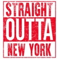thumbnail image 3 of Straight Outta New York - New York New Jersey Football Hometown Pride Hoodie - X-Large - White w/Red Print, 3 of 6