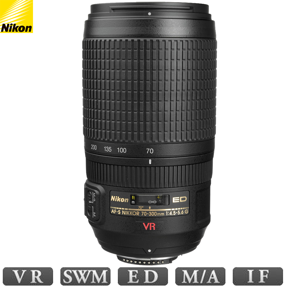 Nikon Nikkor 70-300mm Telephoto Zoom Lens features VR image Stabilization f/4.5-5.6G, AF-S, IF-ED (#2161) - image 5 of 10