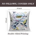 thumbnail image 2 of LALILO Throw Pillow Covers Blue Watercolor Flowers Colorful Artist Bloom Cushion Cover 18" x 18", 2 Pack, 2 of 6