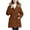 Brown, variant on Womens Autumn Winter Solid Color Long Warm Coat, Winter Coats for Women, Winter Jackets for Women, Long Puffer Coat Women