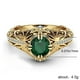 thumbnail image 5 of Nueva joyería fina, anillos de mujer en oro de 14 quilates con esmeralda verde natural, 5 of 8