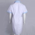thumbnail image 4 of Laboratorio Almacén para proteger Científico alimentaria Industria Estudiante Enfermera Chaqueta azul, M METRO Colcomx Bata de laboratorio de cuerpo entero para mujer, 4 of 6