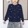 thumbnail image 2 of XXWXYD Kids Boys Girls Cardigan Sweater Long Sleeve with Button Front Knit Embroidery, School 𝖴niform Cardigan Jacket Top, Soft and Stylish, 2 of 9