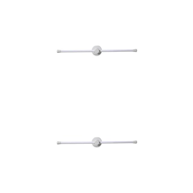 Wosthever Estante de almacenamiento, soporte para ropa, accesorios para el hogar, sin perforaciones, sin taladro, artículos diversos para el Blanco 2piezas