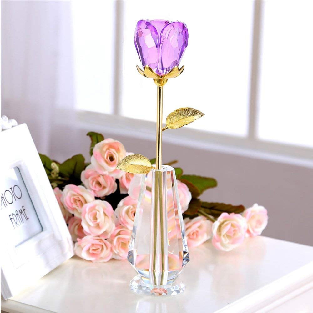 24K Golden Plated Rose in Present Box Metal Dipped Roses Artificial Flowers for Valentine Day Birthday Gomyhom 24K Gold Rose for Lover Mother Girlfriend Anniversary Blue