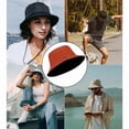 thumbnail image 6 of Homirary XXL Oversize Bucket Hat Reversible, Fisherman Sun Cap with Chin Strap, Travel Beach Outdoor Hat for Men & Women, Black / Orange, 1 Pack, 6 of 6