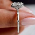 thumbnail image 2 of solitaire jewels 1.75CT Oval Moissanite Hidden Halo Engagement Ring For Women, 14K White Gold, 2 of 6