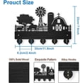thumbnail image 2 of Farm Cow Sheep Coat Rack Wall Mounted Wood Farmhouse Animal Key Hanger Wall Art Decor 11.8×7.9inch 5 Alloy Hooks Black Key Rack Organizer for Gift Entryway Hallway Kitchen Room, 2 of 9