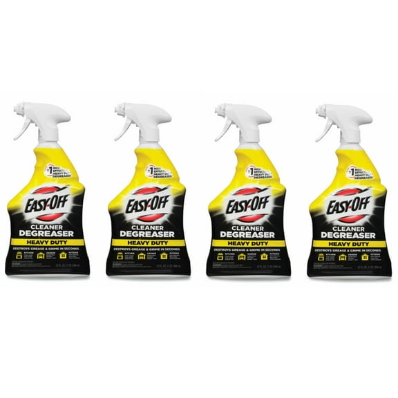 Easy-Off Cleaner Degreaser Heavy Duty Spray, 32 Fl. Oz. - Pack of 4
