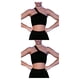 thumbnail image 2 of Naiovety Trajes de ejercicio de 2 piezas Pantalones cortos a prueba de golpes Crop Tops Gym Fitness Set Sujetador negro/S 2Conjunto, 2 of 6