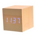 thumbnail image 2 of FONDOTIN Wood Alarm Clock 008-11 Blue Plastic Alarm Function 1Pack, 2 of 3
