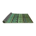 thumbnail image 2 of Ahgly Company Indoor Square Oriental Turquoise Blue Industrial Area Rugs, 5' Square, 2 of 4