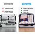 thumbnail image 5 of Travel Compression Bags, Durable Protection, Space Saver Seal Clothes Storage, Reusable Vacuum Storage, Moistureproof, Dustproof, Transparent Blue, Nylon & Plastic Polyethylene, 5 of 5