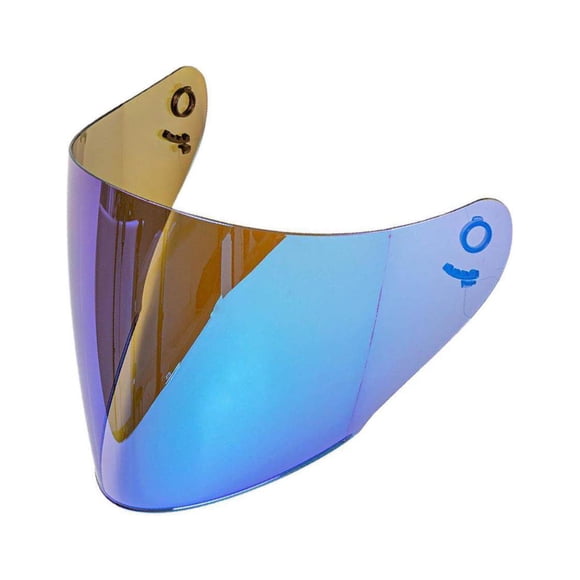 Fashion Motorcycle Helmet Visor Lens fits for KYT GP anti-fog lens Blue+Golden