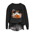 thumbnail image 4 of Mifsaly Halloween Sweatshirts for Women Pumpkin Graphic Cute Ghost Pullover Tops Crewneck Long Sleeve Festival Loose Fit Slouchy Shirts, 4 of 5