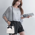thumbnail image 5 of Nuevo bolso de cubo con lazo, bolso de hombro de gran capacidad, bolso diagonal portátil de moda, 5 of 5