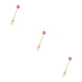 thumbnail image 3 of Transemion 1/2/3/5 Cartoon Adorable Restaurant Hotel Tableware Portable Washable Stainless Steel Stirring Mixing Dinnerware Cake Flatware Donut Fork Rose Red 3PCS, 3 of 6