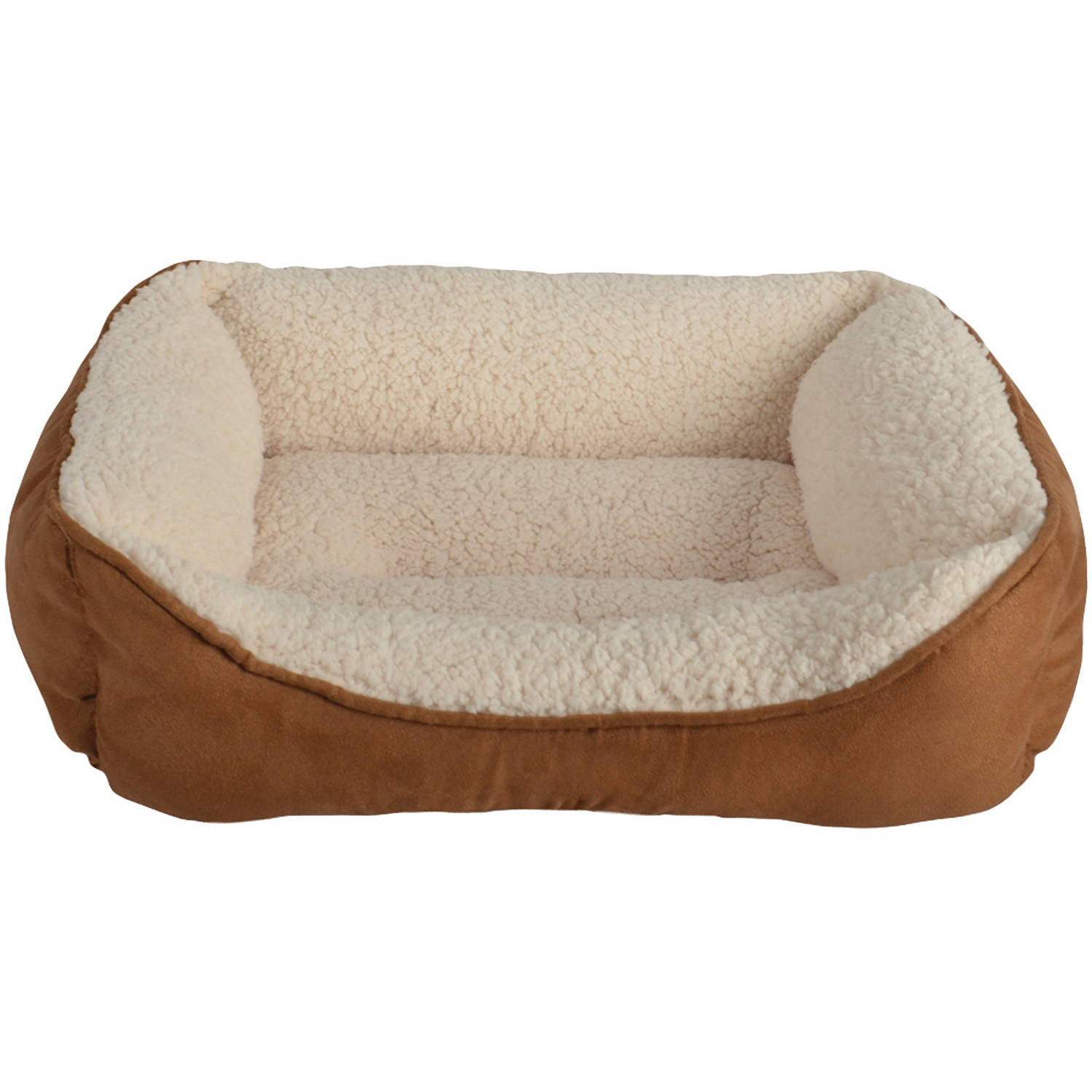 PetSpaces Fauxsuede Rectangular Pet Bed, Small