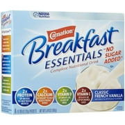 Carnation Breakfast Essentials, No Sugar Added French Vanilla, 0.705 Ounce Packets, 8 Count Box