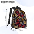 thumbnail image 2 of Pofeuu Vintage Card Print Laptop Backpack Travel Canvas Backpack for School Lightweight and Comfortable Backpack College Backpack Schoolbag, 2 of 6
