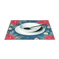 thumbnail image 3 of Ryvnso Placemats Set of 4 Christmas Poinsettia Flower Dining Mats Heat-Resistant Non-Slip Washable Table Mat, 3 of 8