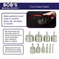 thumbnail image 3 of BISupply Ceramic Bit Set - 10pc Steel Diamond Bit Hole Saw Kit From 1/4in to 2in, 3 of 6