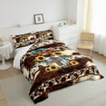 thumbnail image 3 of Castle Fairy Farmhouse Animal Highland Cow Print Bedding Comforter Set 2pcs for Teens Adults,Bohemian Western Aztec Twin Comforter Sets Microfiber,Chic Floral Sunflowers Breathable Bedding Set, 3 of 8