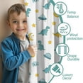 thumbnail image 3 of Blackout Kids Curtains,White Cartoon Dinosaurs UFOs Stars Pattern Childrens Insulated Curtains Set Of 2,Bedroom Essentials,Toddler Room Decor 52"x63", 3 of 5
