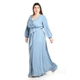 thumbnail image 2 of Vestido elegante de manga larga Roman Fashion /Tallas Extras, 2009 (Azul claro) azul 42, 2 of 5