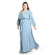 thumbnail image 2 of Vestido elegante de manga larga Roman Fashion /Tallas Extras, 2009 (Azul claro) azul 42, 2 of 5