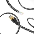 thumbnail image 3 of Cable Ethernet Orbram Cat 8 de 0,5 m, 5 unidades, multicolor, nailon trenzado, 3 of 6