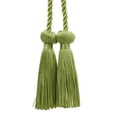 thumbnail image 3 of Decorative Double Tassel Curtain and Drapery Tieback / Holdback, 3" Tassel (7.5cm), 27" Spread (68.5cm) # CCT,, Dark Sage Green #L26 (Dark Sage Green) Set of 4, 3 of 3