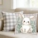 thumbnail image 1 of Uuiauoio Easter Pillow Covers 18x18 Easter Throw Pillow Covers with Bunny and Eggs Spring Home Decor Pillowcase Square Cushion Covers for Sofa Bed Couch, 1 of 6